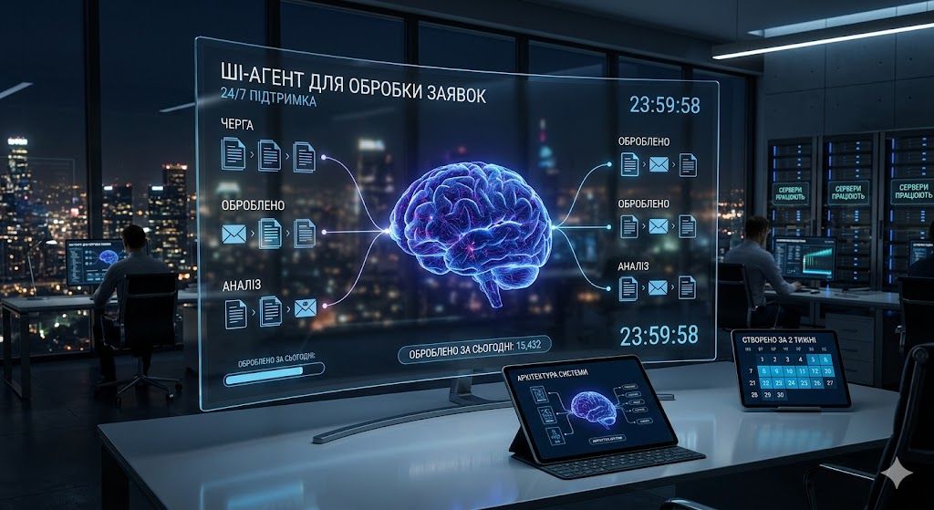 AI-агент для обробки заявок 24/7: як побудувати за 2 тижні